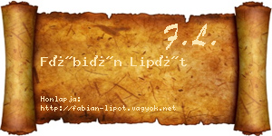 Fábián Lipót névjegykártya