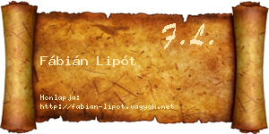 Fábián Lipót névjegykártya